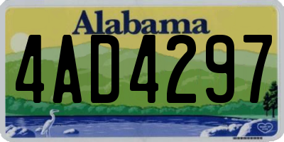 AL license plate 4AD4297