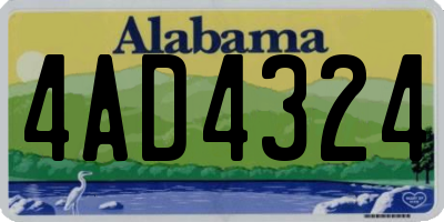 AL license plate 4AD4324