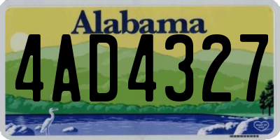 AL license plate 4AD4327