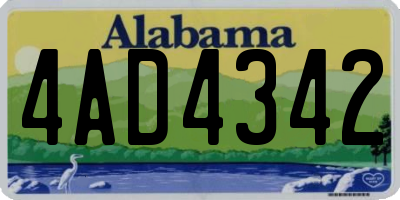 AL license plate 4AD4342