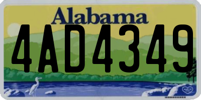AL license plate 4AD4349