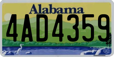 AL license plate 4AD4359