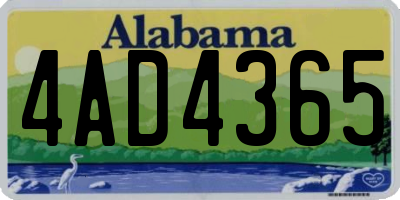 AL license plate 4AD4365