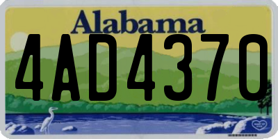 AL license plate 4AD4370