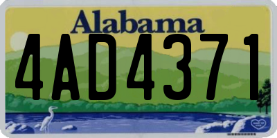 AL license plate 4AD4371