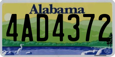 AL license plate 4AD4372