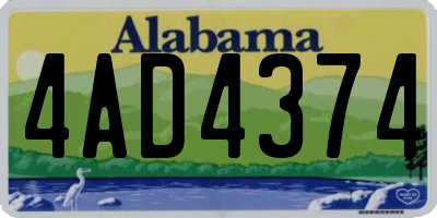 AL license plate 4AD4374