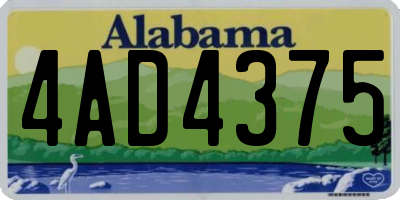 AL license plate 4AD4375