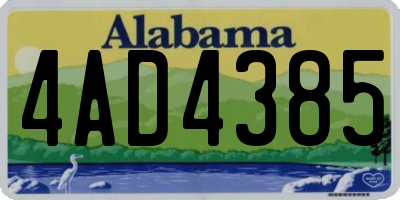AL license plate 4AD4385