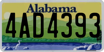 AL license plate 4AD4393