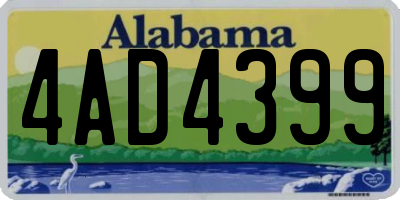 AL license plate 4AD4399