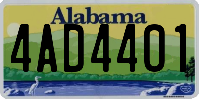 AL license plate 4AD4401