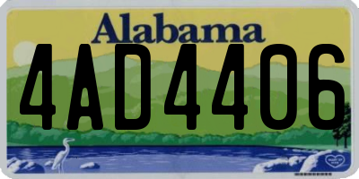 AL license plate 4AD4406