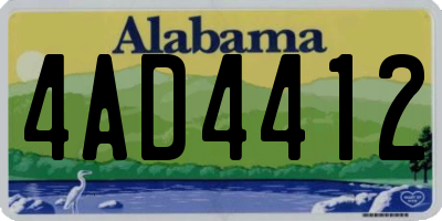 AL license plate 4AD4412