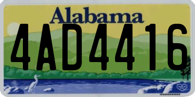 AL license plate 4AD4416
