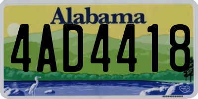AL license plate 4AD4418