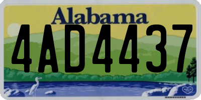 AL license plate 4AD4437