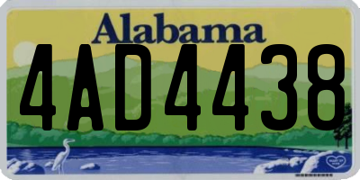 AL license plate 4AD4438