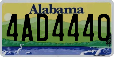 AL license plate 4AD4440