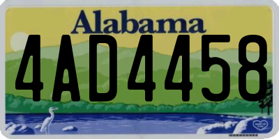 AL license plate 4AD4458