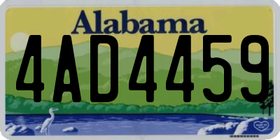 AL license plate 4AD4459