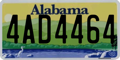 AL license plate 4AD4464