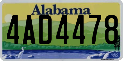 AL license plate 4AD4478