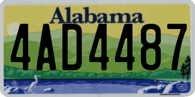AL license plate 4AD4487