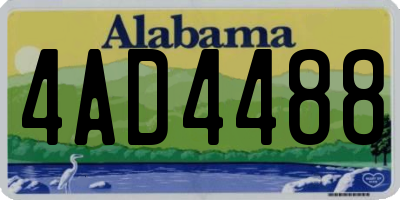 AL license plate 4AD4488