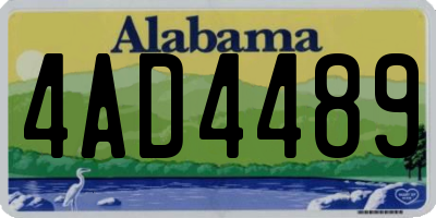 AL license plate 4AD4489