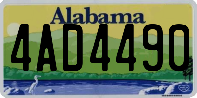 AL license plate 4AD4490