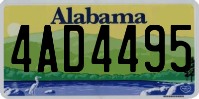 AL license plate 4AD4495