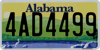 AL license plate 4AD4499