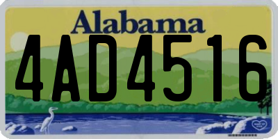 AL license plate 4AD4516