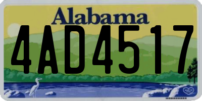 AL license plate 4AD4517
