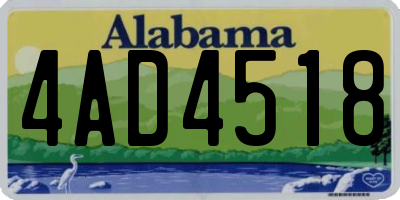 AL license plate 4AD4518