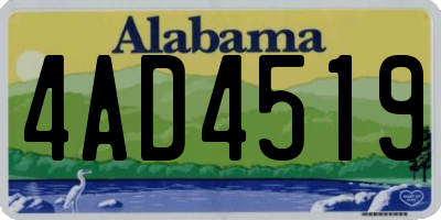 AL license plate 4AD4519
