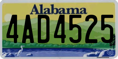 AL license plate 4AD4525