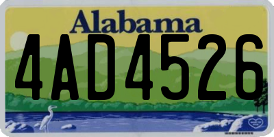 AL license plate 4AD4526