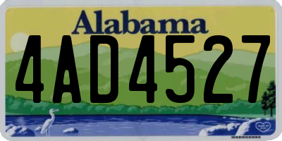 AL license plate 4AD4527