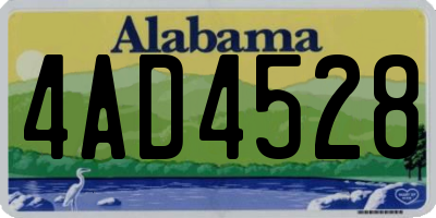 AL license plate 4AD4528