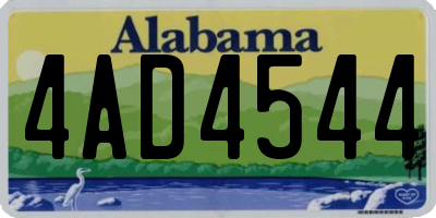 AL license plate 4AD4544