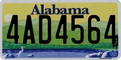 AL license plate 4AD4564