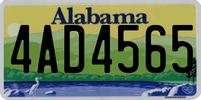 AL license plate 4AD4565
