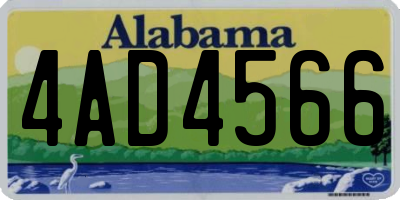 AL license plate 4AD4566