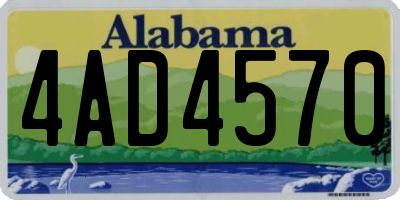 AL license plate 4AD4570