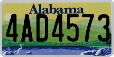 AL license plate 4AD4573
