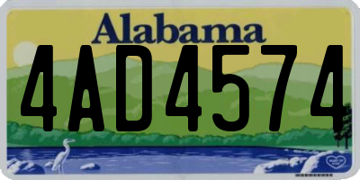 AL license plate 4AD4574