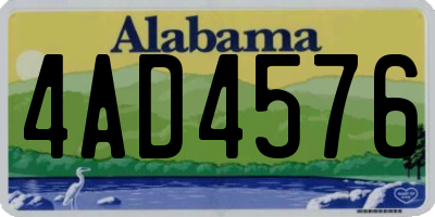 AL license plate 4AD4576