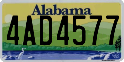 AL license plate 4AD4577